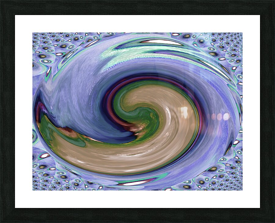 Abstract Spiral Acrylic Circles Picture Frame print