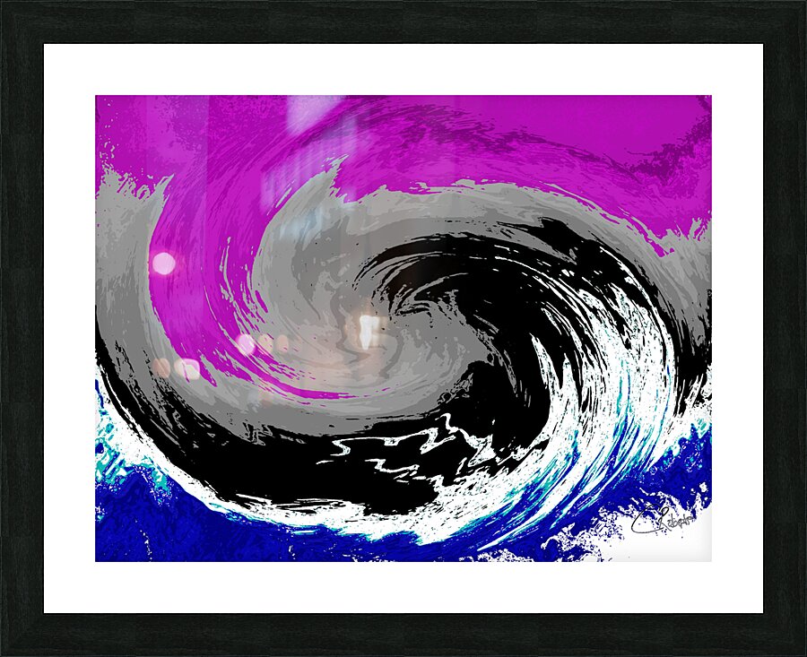 Abstract  Vivid Swirling Melting Forest  Picture Frame print