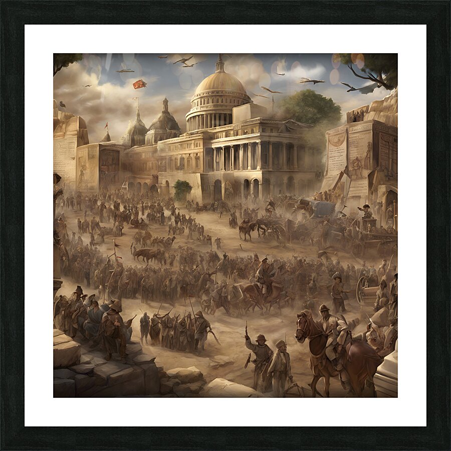 Historical Timeline Picture Frame print