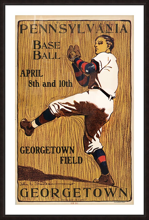 1905 georgetown pennsylvania baseball art Picture Frame print