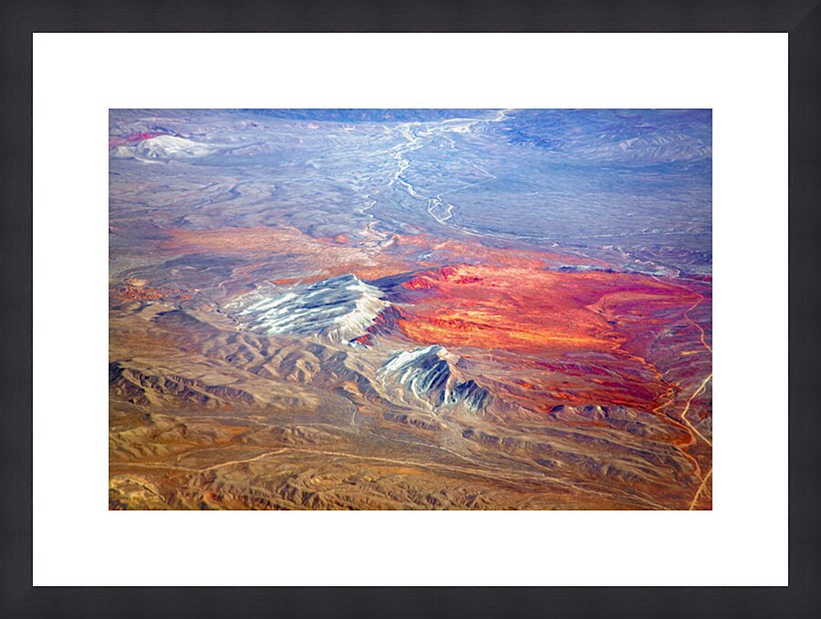 Fly Over Nevada Red Rock Canyon and White Domes Trail - Nevada 07 Picture Frame print