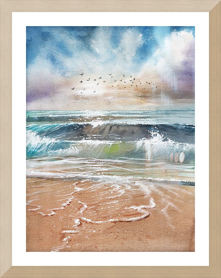 A Florida beach early in the Morning  Framed Print Print
