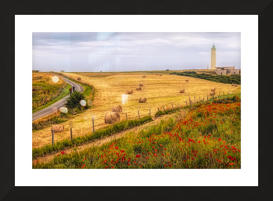 Normandy Lighthouse Bike Ride Picture Frame print