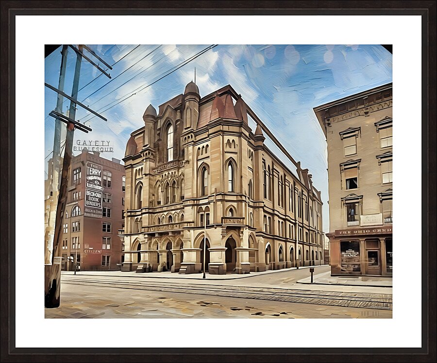 Columbus Ohio City Hall Early 1900s Picture Frame print