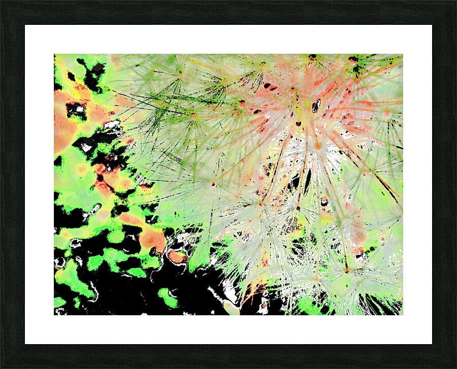 Abstract Wispy Dandelion Corner Picture Frame print