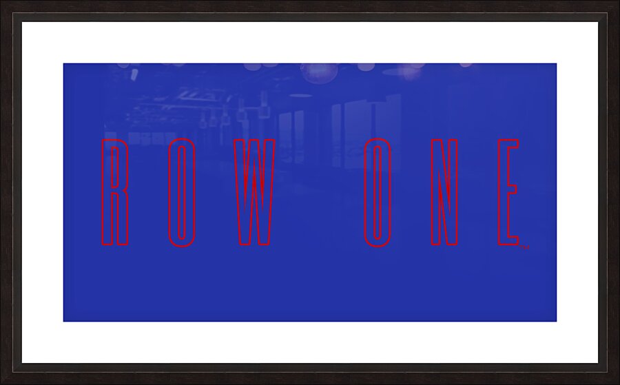 logotype row one blue red Picture Frame print