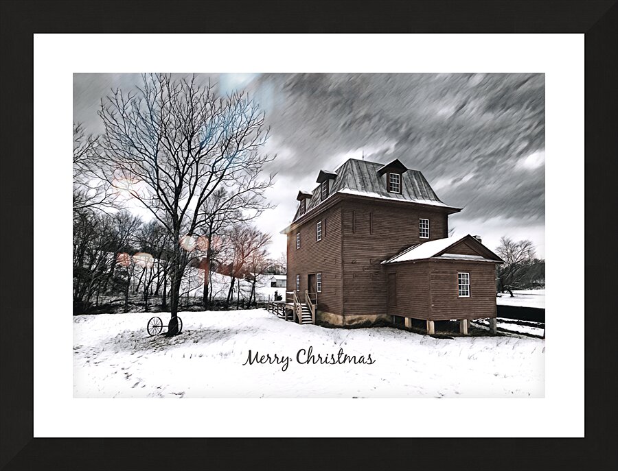 Merry Christmas from the Big Otter Mill Picture Frame print
