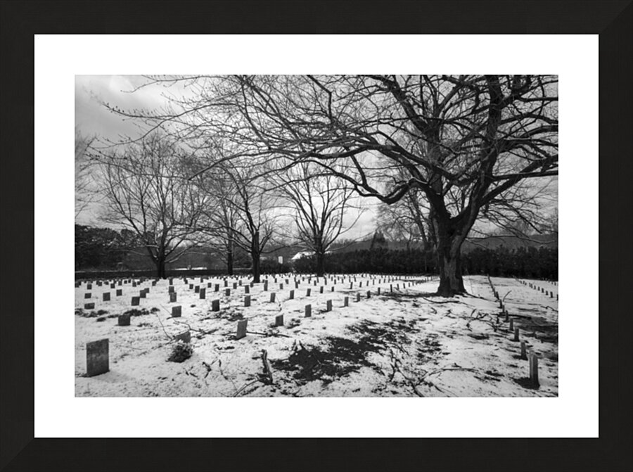 Lynchburg Old City Cemetery in Winter Picture Frame print