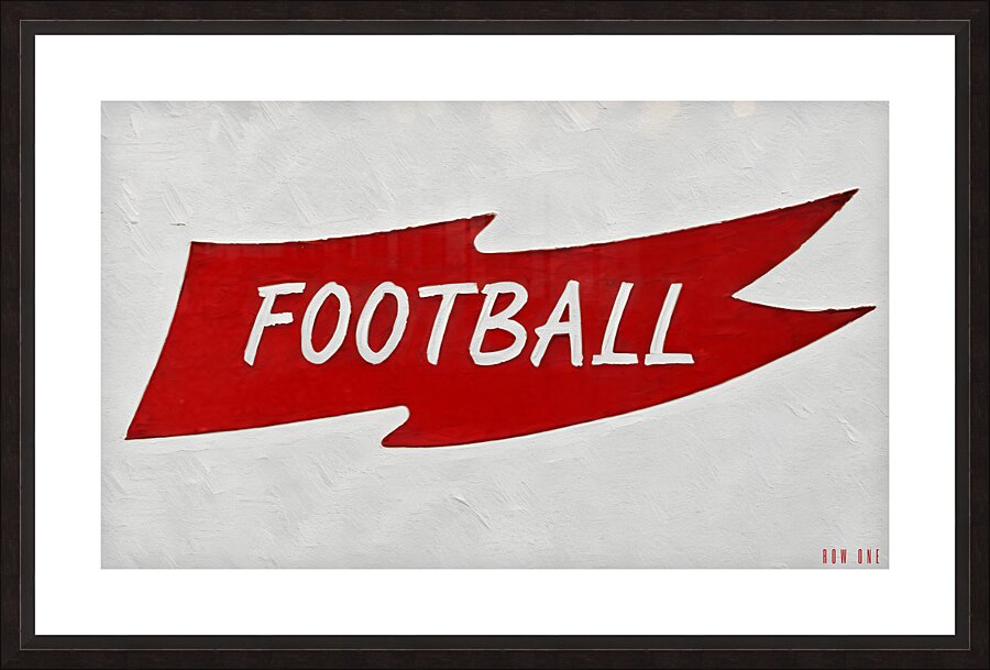 1950s football art pennant 1 Picture Frame print