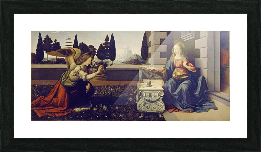 the annunciation leonardo da vinci  Framed Print Print