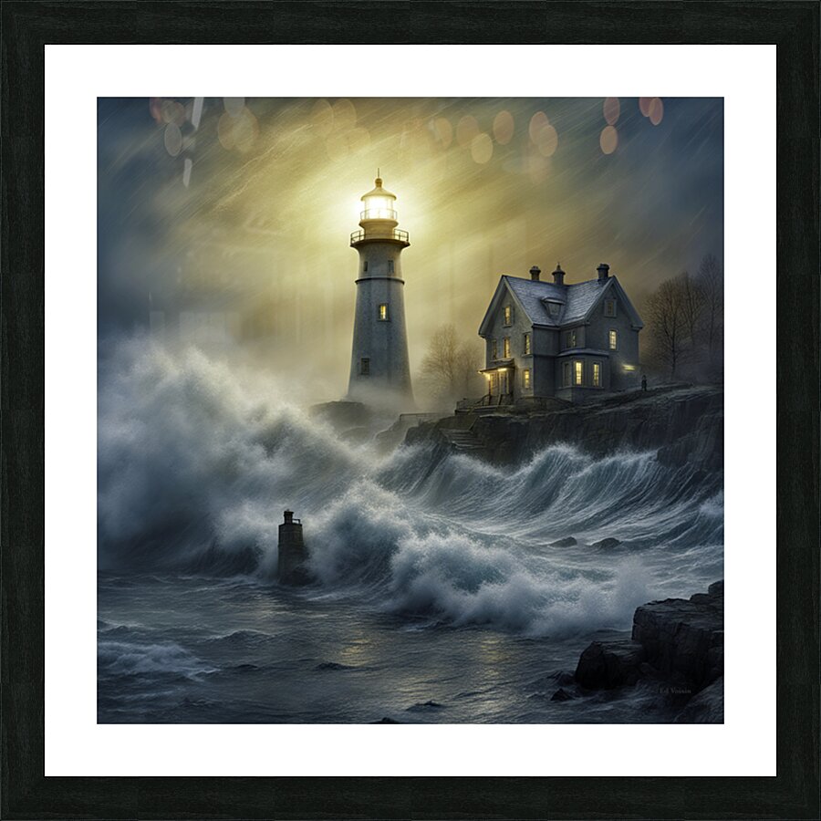 CRASHING WAVES Picture Frame print