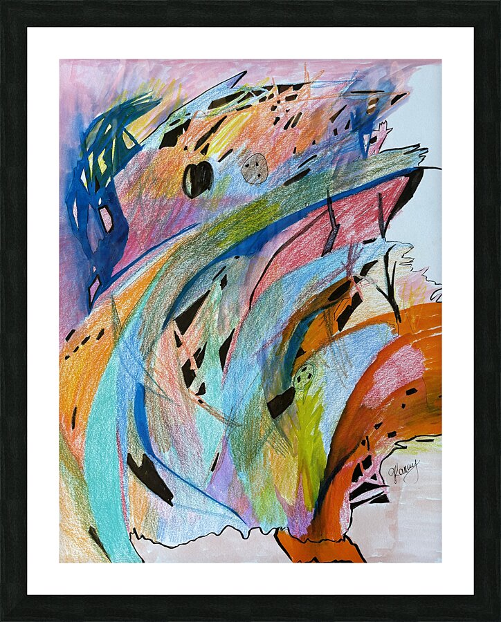 Les eaux de mon coeur Picture Frame print