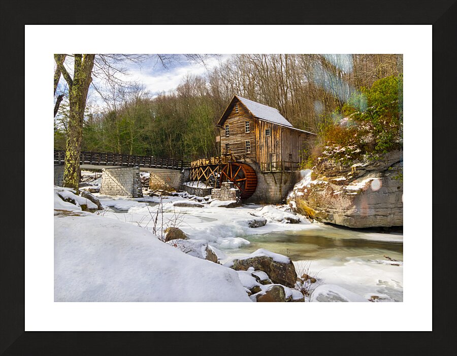 Perfect Old West Virginia Old Mill Picture Frame print