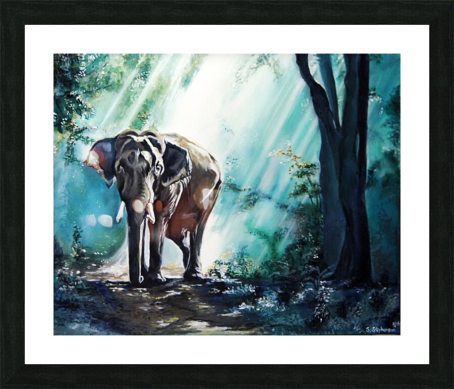 Elephant in the Jungle Picture Frame print