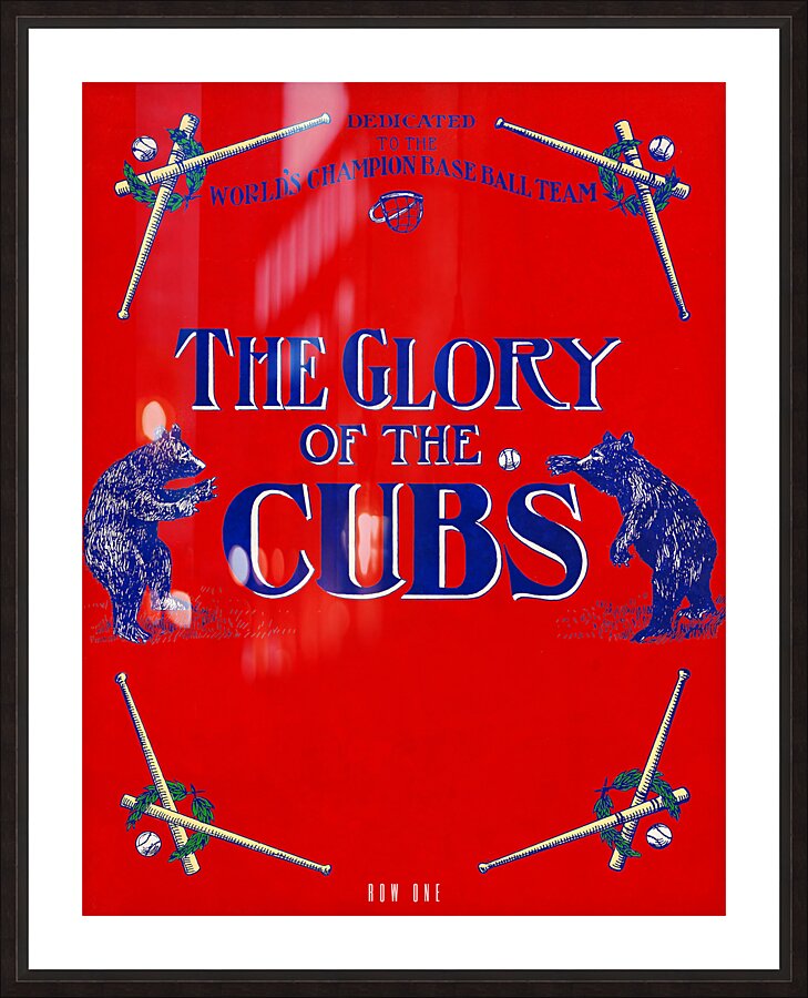 1909 Glory of the Cubs Remix Art Picture Frame print
