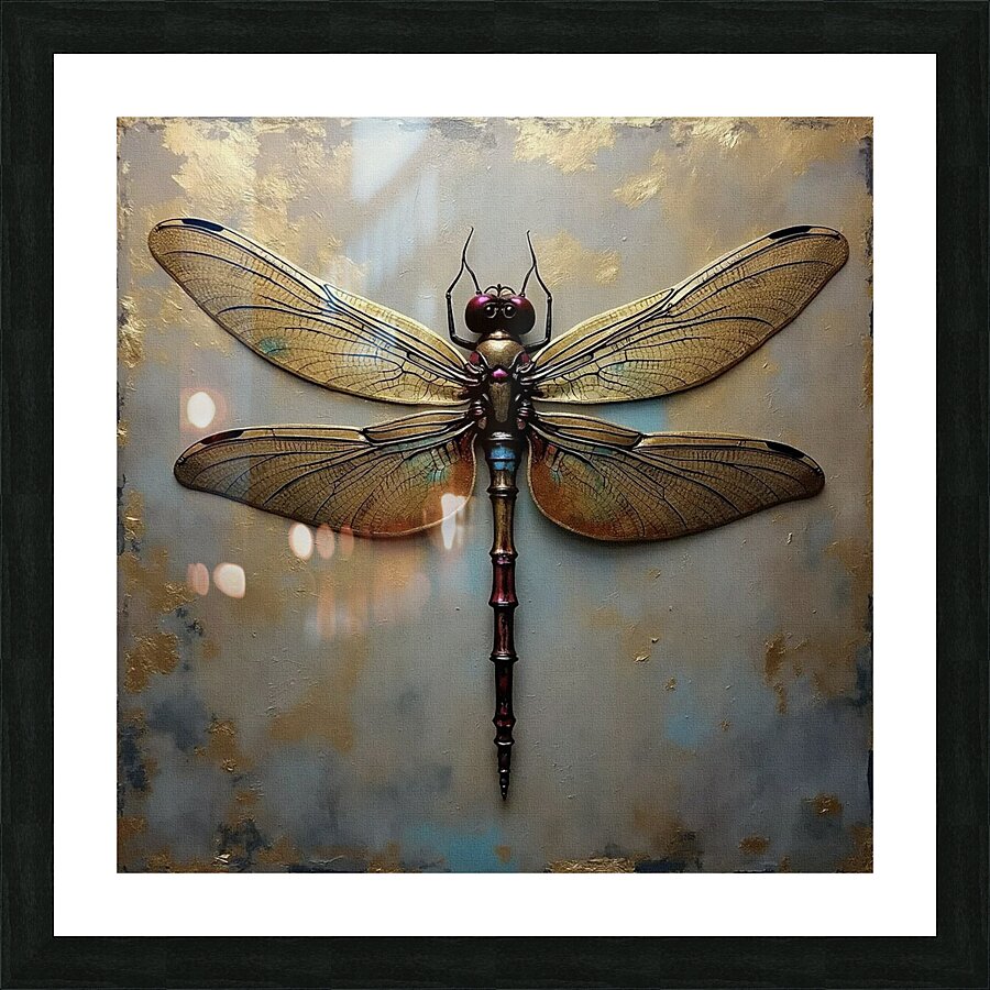 Good Luck Golden Dragonfly 2024 09 03 10 42 01 Picture Frame print