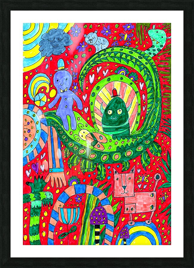 Abstract Doodles Imagination Picture Frame print