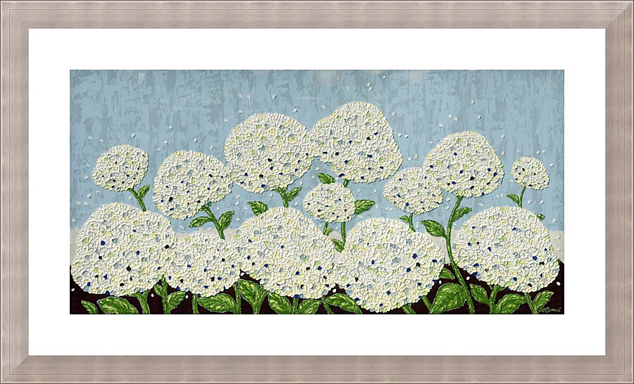 Hydrangeas Picture Frame Printing