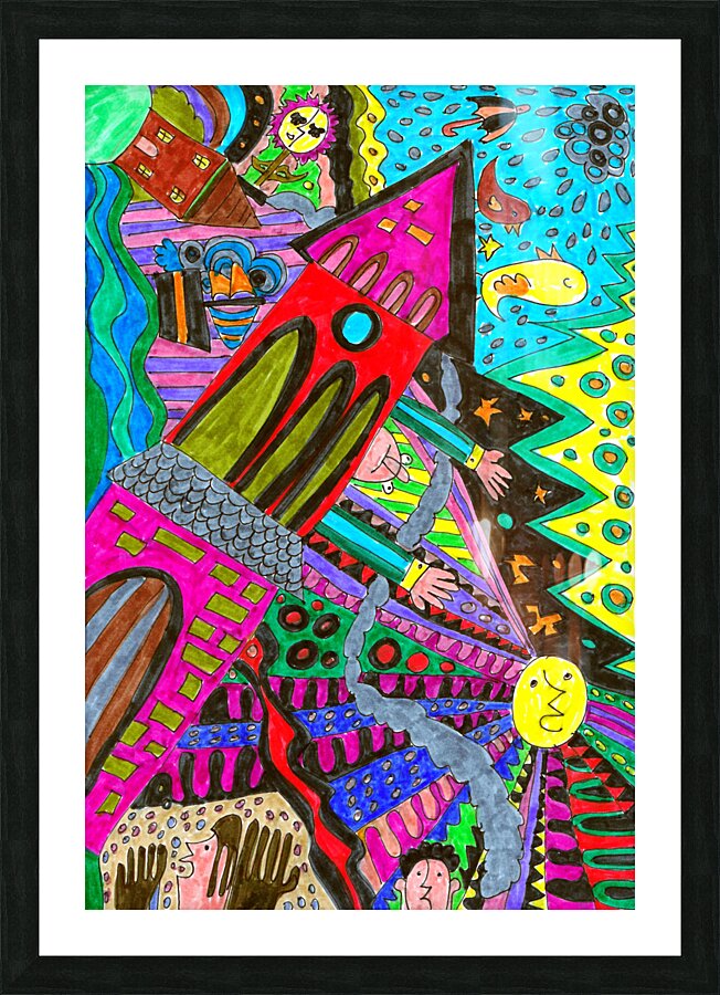  Abstract Doodle Art Tower Moment Picture Frame print