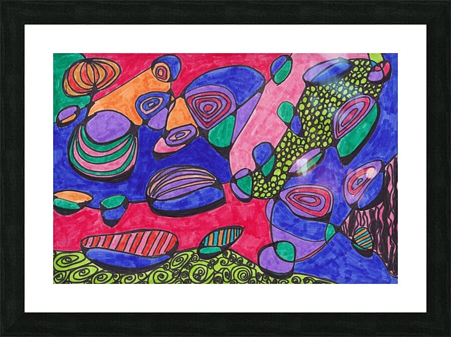 Abstract Bold Neurographic Art Picture Frame print