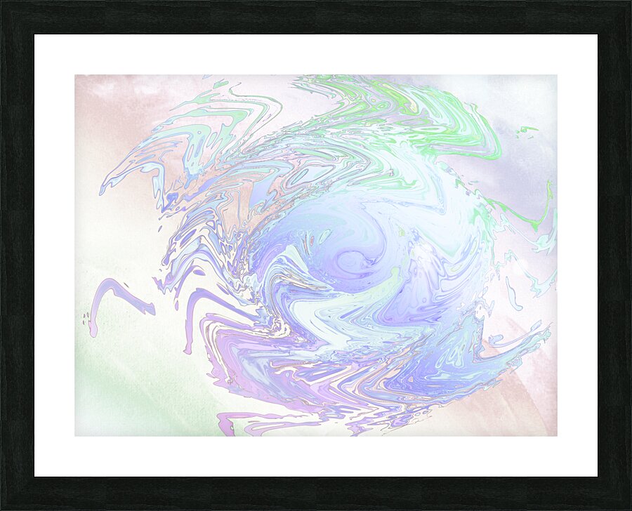 Abstract Pastel Daisy Swirl Picture Frame print