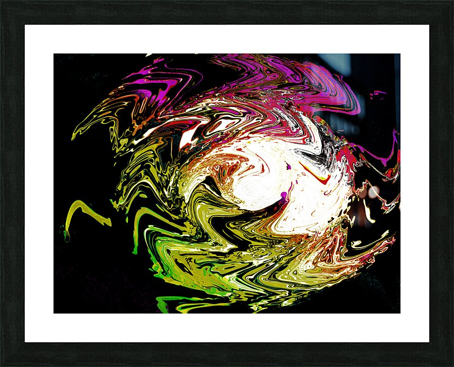 Abstract Vibrant Dynamic Daisy Vortex Picture Frame print
