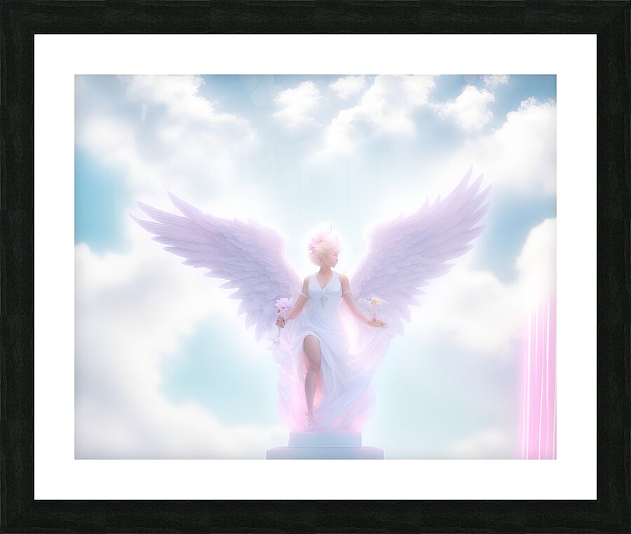 painted angel Picture Frame print