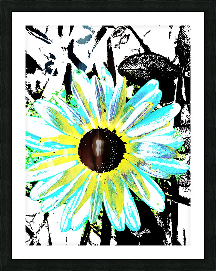 Abstract Vibrant Daisy Picture Frame print