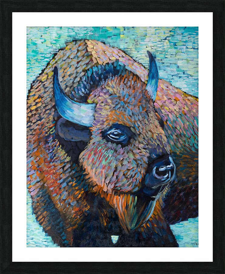 Bison Picture Frame print