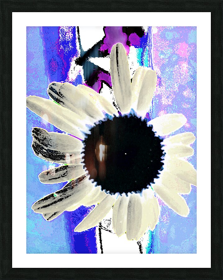 Abstract Vibrant Daisy Picture Frame print