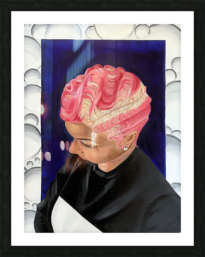 Pink Waves Picture Frame print