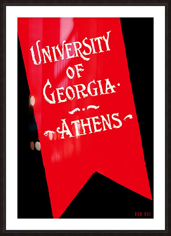 vintage university of georgia ribbon art Picture Frame print
