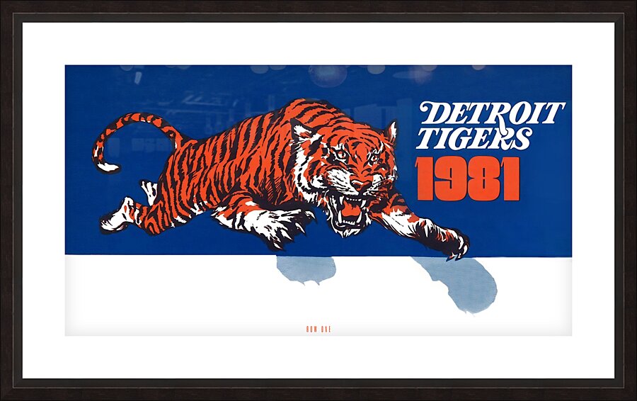 1981 Detroit Tigers Baseball Art Picture Frame print