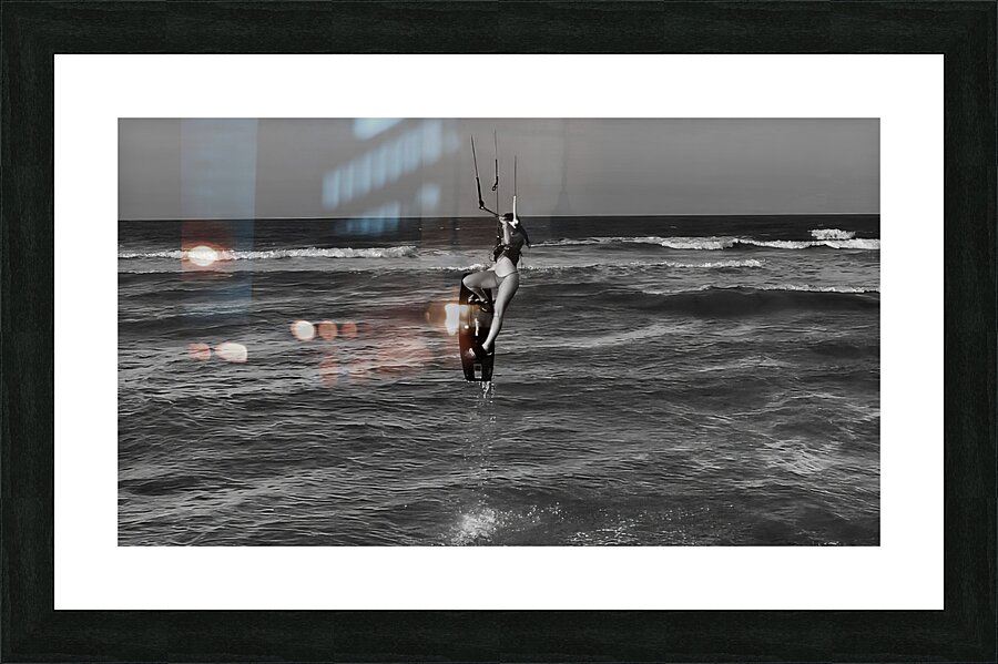 Lilli 17 BW  Kitebeach June 2024 Picture Frame print