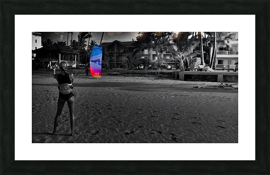Sisa 21BW Kitebeach Mai 2024 Picture Frame print