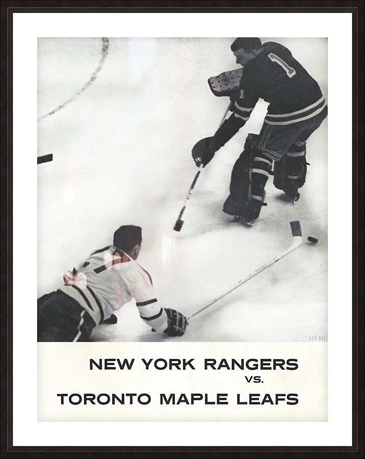 1962 new york rangers program art Picture Frame print