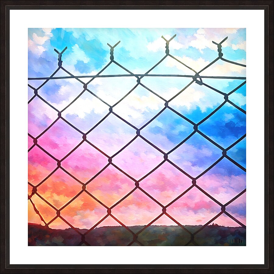 Through The Fence Picture Frame print