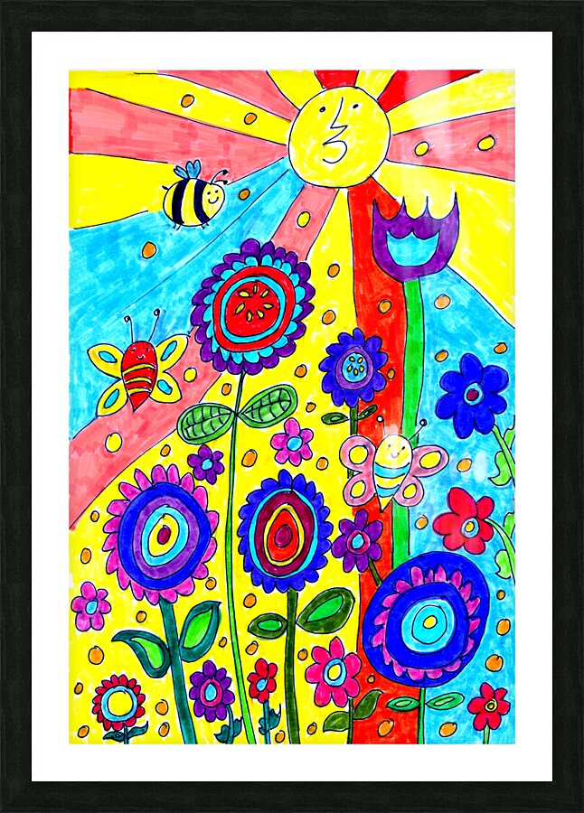 Abstract Doodle Nature Picture Frame print