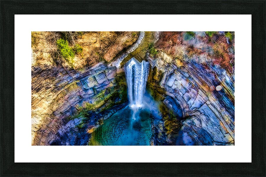 Aerial view Taughannock Falls  Picture Frame print