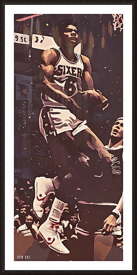 julius erving art Picture Frame print