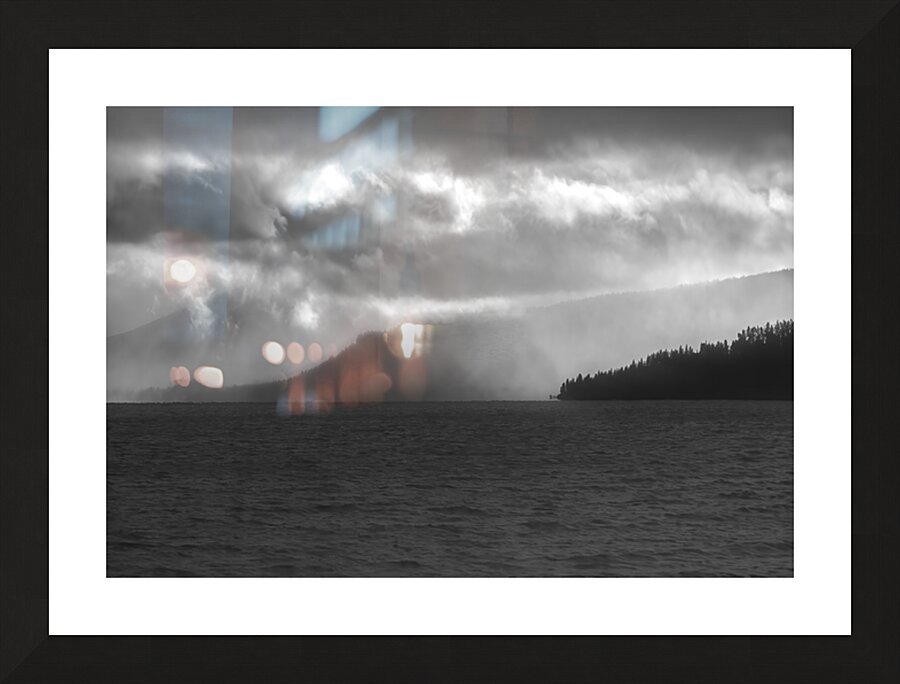 Lake Tahoe Storm Drama Silhouette Picture Frame print