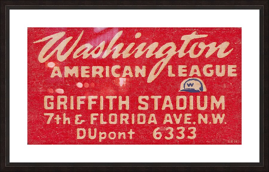 1940s Washington Nationals Art Picture Frame print