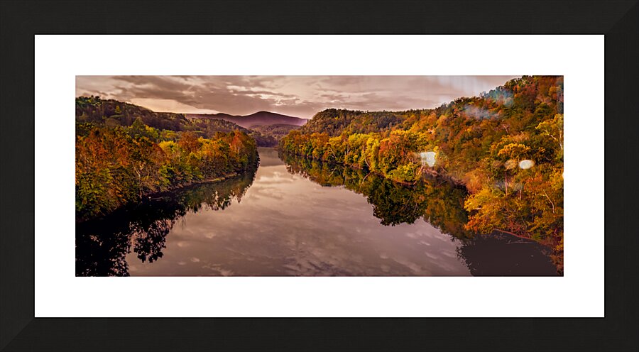 James River and Blue Ridge Mountains in Autumn Picture Frame print
