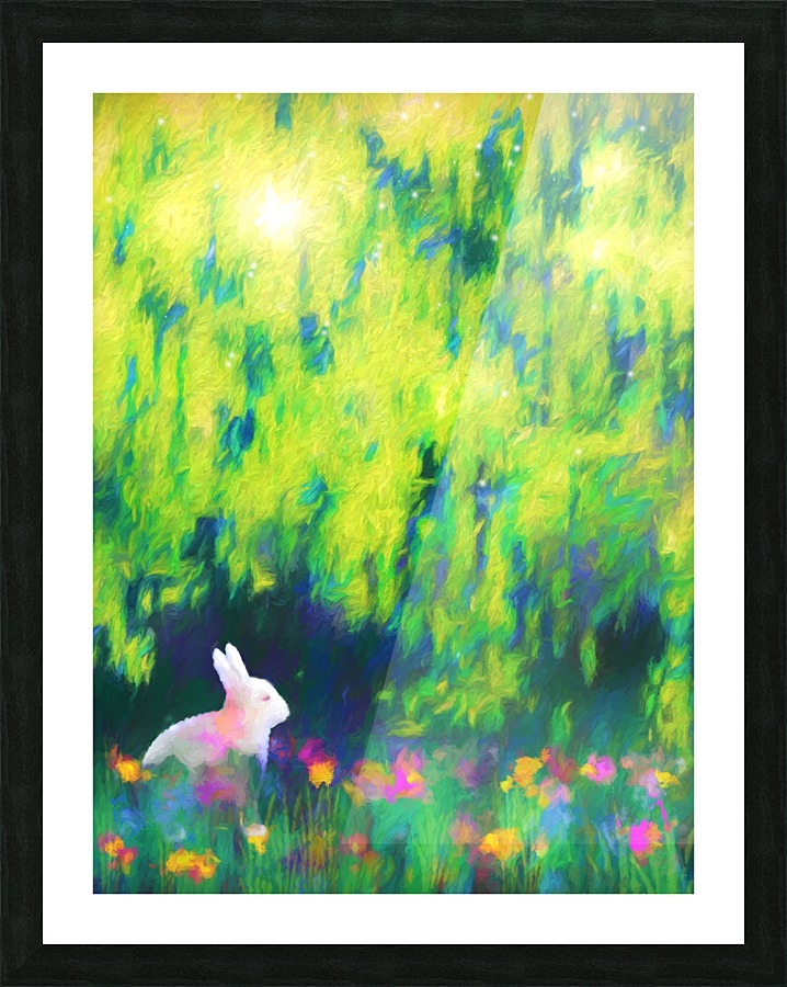Bunny beneath the Willow Tree Picture Frame print