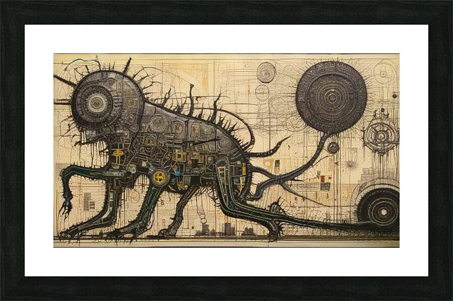 Steampunk art Picture Frame print