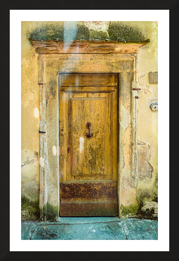 Old Weathered Tuscan Door  Picture Frame print