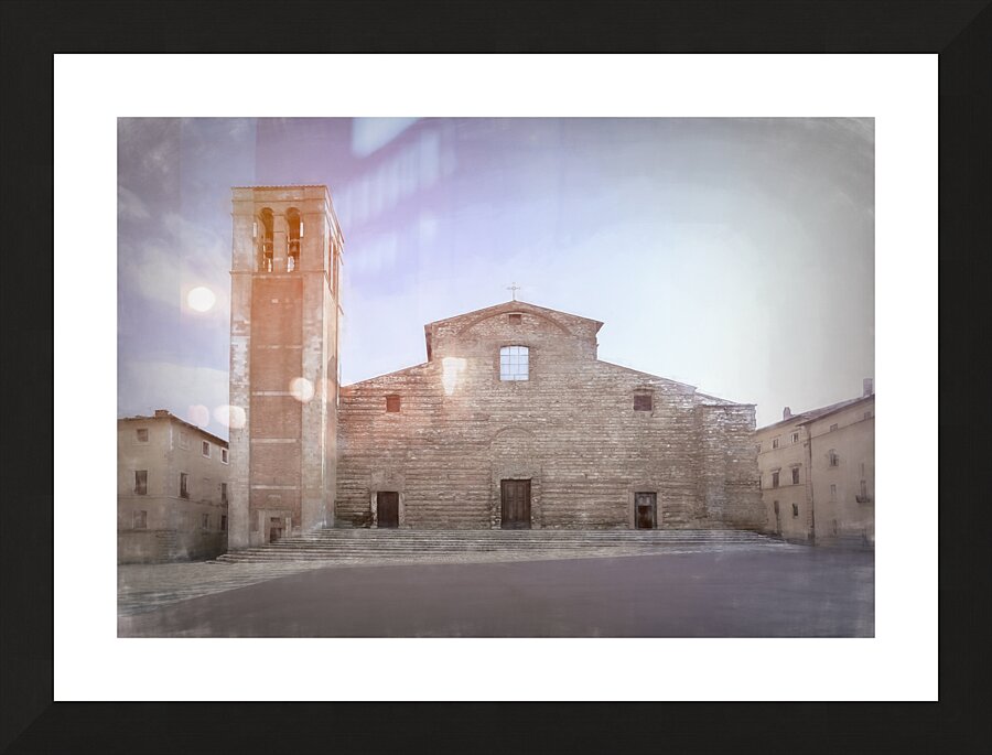 Montepulciano Piazza Grande Square Picture Frame print