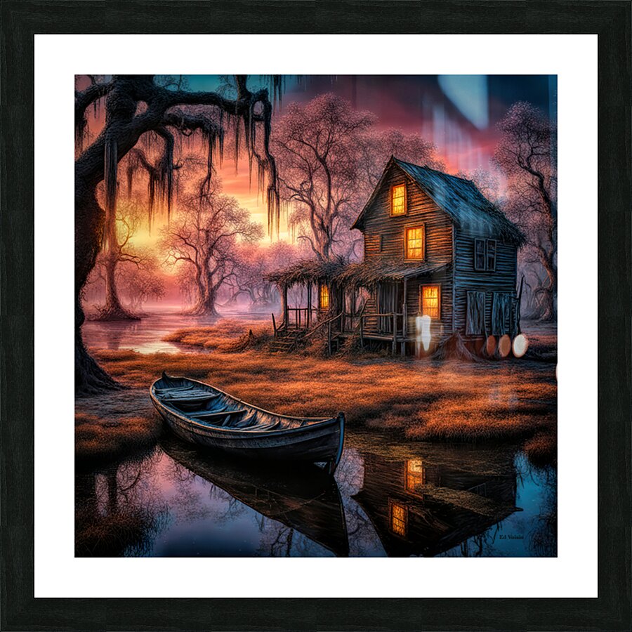 DEEP DARK SWAMP  Picture Frame print