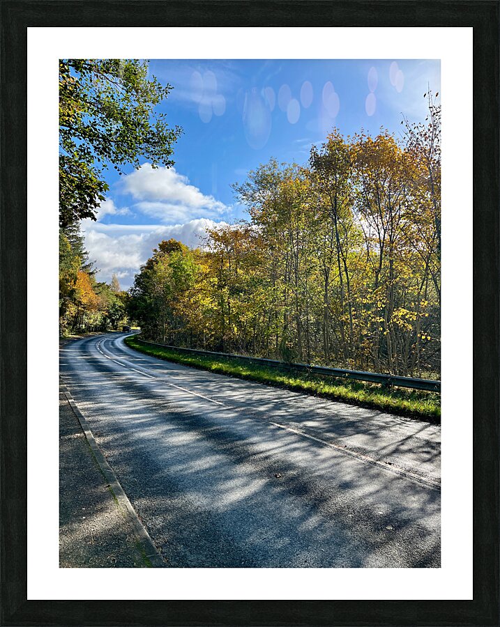 The Winding Autumnal Road in the Scottish Highlands Picture Frame print