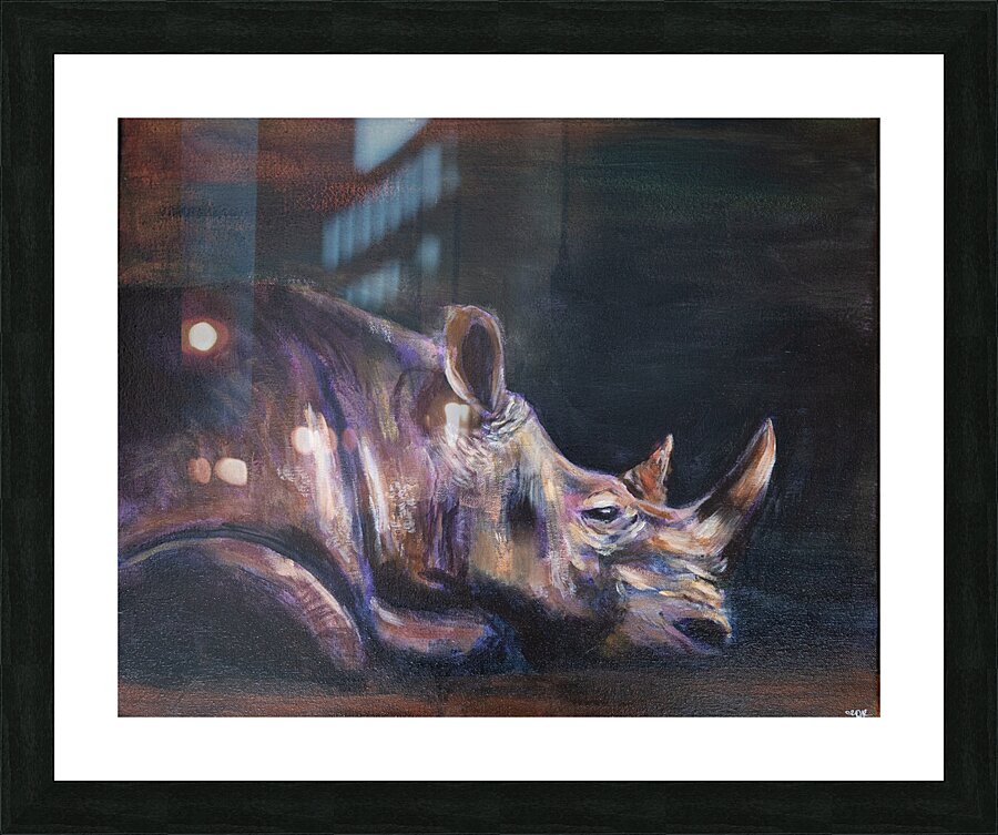 Rhino Picture Frame print